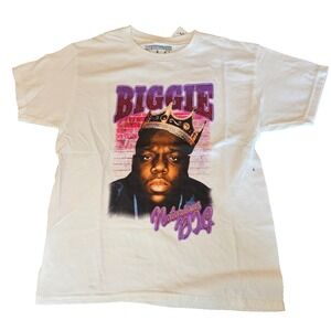 Notorious BIG Black Graphic Tshirt Y Larg HIp Hop Rap Rapper Big Poppa Retro 90s